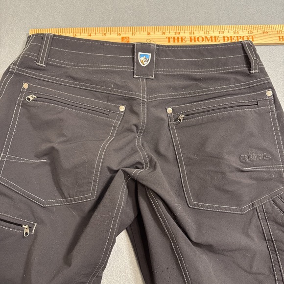 PANTS CARGO KUHL  Woman 16  Black Destroyr Stretch  Outdoor Hiking Zip Pockets - Picture 11 of 11